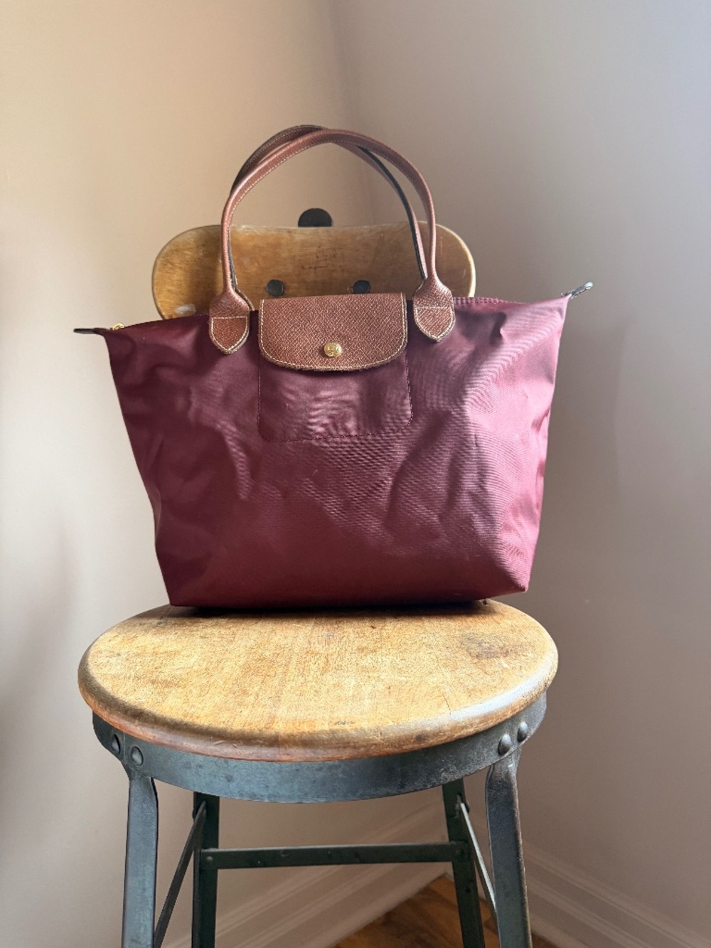 Longchamp Le Pliage Bag Medium Burgundy